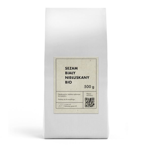 SEZAM BIAŁY NIEŁUSKANY BIO 500 g - THE PLANET (2 szt.)