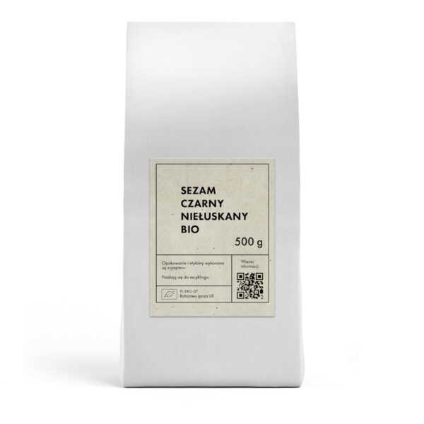 SEZAM CZARNY NIEŁUSKANY BIO 500 g - THE PLANET (2 szt.)
