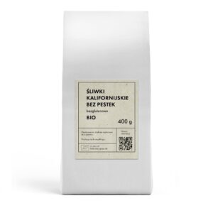 ŚLIWKI KALIFORNIJSKIE SUSZONE BEZGLUTENOWE BIO 400 g - THE PLANET (1 szt.)