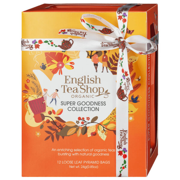 KOLEKCJA HERBATEK OWOCOWO - ZIOŁOWYCH BIO PIRAMIDKI (SUPER GOODNESS - 6 SMAKÓW) (12 x 2 g) 24 g - ENGLISH TEA SHOP (1 szt.)