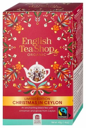 HERBATA CEJLOŃSKA ŚWIĄTECZNA FAIR TRADE BIO (20 x 2 g) 40 g - ENGLISH TEA SHOP ORGANIC (PRODUKT SEZONOWY) (2 szt.)