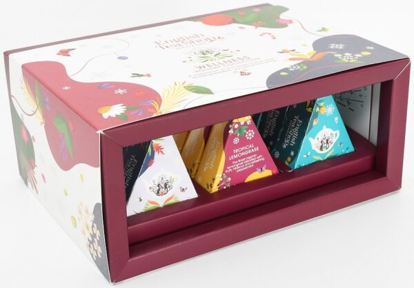 KOLEKCJA HERBATEK ŚWIĄTECZNYCH BIO PIRAMIDKI (WELLNESS – 3 SMAKI) (12 x 2 g) 24 g - ENGLISH TEA SHOP ORGANIC (PRODUKT SEZONOWY) (1 szt.)
