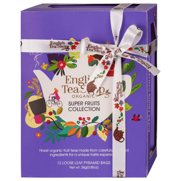KOLEKCJA HERBATEK OWOCOWYCH BIO PIRAMIDKI (SUPER FRUITS – 6 SMAKÓW) (12 x 2 g) 24 g - ENGLISH TEA SHOP ORGANIC (1 szt.)