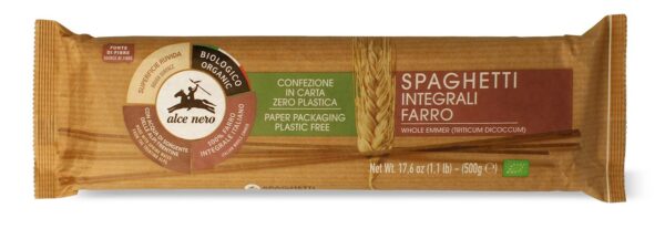 MAKARON (Z PŁASKURKI RAZOWY) SPAGHETTI BIO 500 g - ALCE NERO (2 szt.)