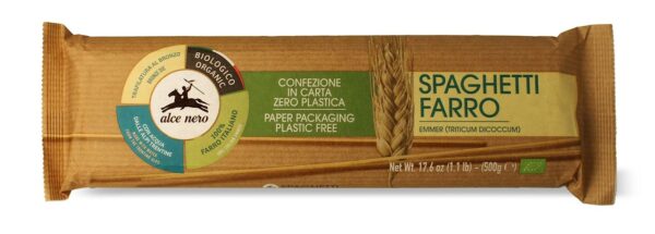 MAKARON (Z PŁASKURKI) SPAGHETTI BIO 500 g - ALCE NERO (2 szt.)