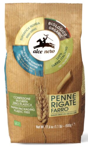 MAKARON (Z PŁASKURKI) PENNE BIO 500 g - ALCE NERO (2 szt.)