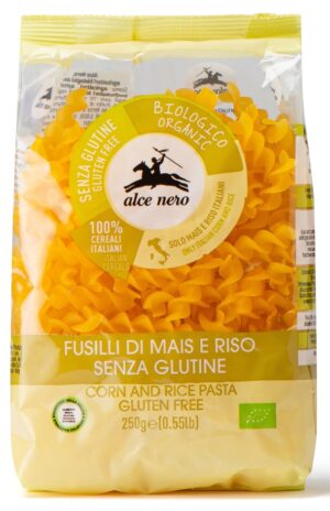 MAKARON (KUKURYDZIANO - RYŻOWY) ŚWIDERKI BEZGLUTENOWY BIO 250 g - ALCE NERO (2 szt.)