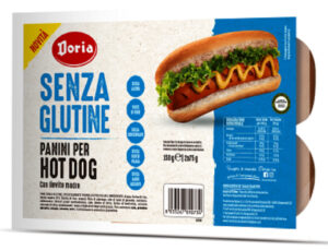 BUŁKI DO HOT DOGÓW BEZGLUTENOWE (2 szt.) 150 g - DORIA (1 szt.)