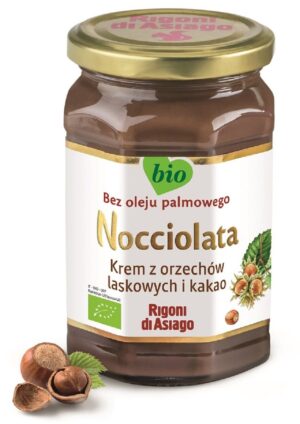 KREM Z ORZECHÓW LASKOWYCH I KAKAO BEZGLUTENOWY BIO 250 g - RIGONI DI ASIAGO (NOCCIOLATA) (2 szt.)