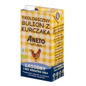 BULION DROBIOWY BEZ DODATKU SOLI W PŁYNIE BEZGLUTENOWY BIO 1 L - ANETO NATURAL (1 szt.)