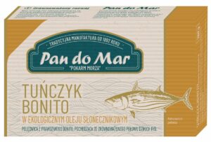 TUŃCZYK BONITO W BIO OLEJU SŁONECZNIKOWYM 120 g - PAN DO MAR (2 szt.)