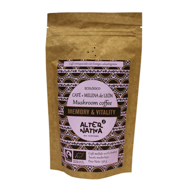 KAWA MIELONA ARABICA Z LION`S MANE FAIR TRADE BEZGLUTENOWA BIO 150 g - ALTERNATIVA3 (1 szt.)