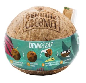 KOKOS BIO ZE SŁOMKĄ (około 0,75 kg) - GENUINE COCONUT (1 szt.)