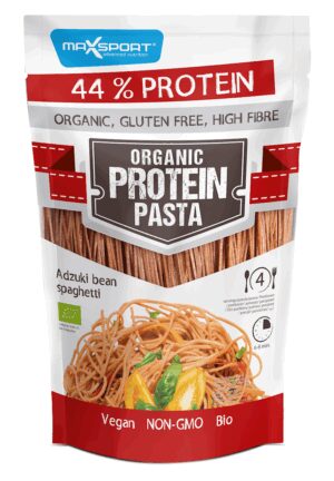 MAKARON PROTEINOWY (Z SOI I FASOLI CZERWONEJ ADZUKI) SPAGHETTI BEZGLUTENOWY BIO 200 g - MAXSPORT (2 szt.)