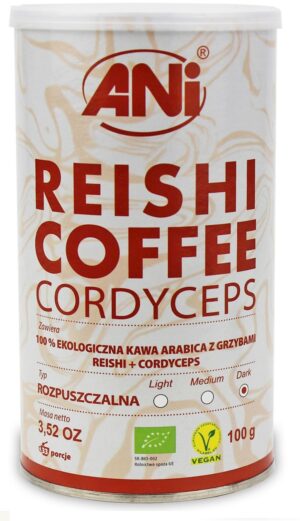 KAWA ROZPUSZCZALNA ARABICA Z REISHI I CORDYCEPS BIO 100 g - ANI (1 szt.)