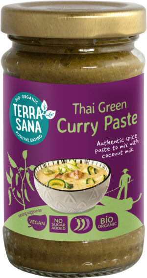 PASTA TAJSKA ZIELONE CURRY BIO 120 g - TERRASANA (2 szt.)
