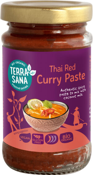 PASTA TAJSKA CZERWONE CURRY BIO 120 g - TERRASANA (2 szt.)