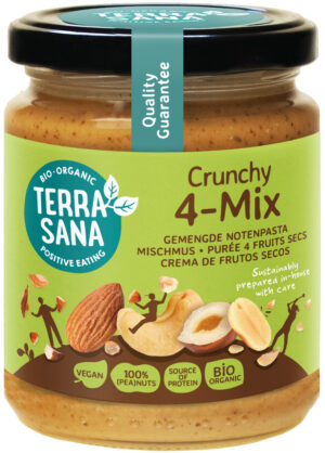KREM ORZECHOWY CRUNCHY MIX (4 ORZECHY) BIO 250 g - TERRASANA (1 szt.)
