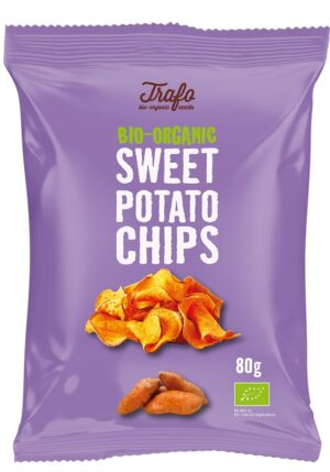 CHIPSY Z BATATÓW SMAŻONE NA OLEJU SŁONECZNIKOWYM BIO 80 g - TRAFO (2 szt.)