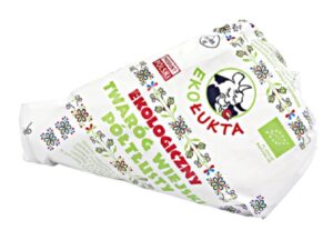 TWARÓG WIEJSKI KLINEK PÓŁTŁUSTY BIO (około 0,35 kg) - EKO ŁUKTA