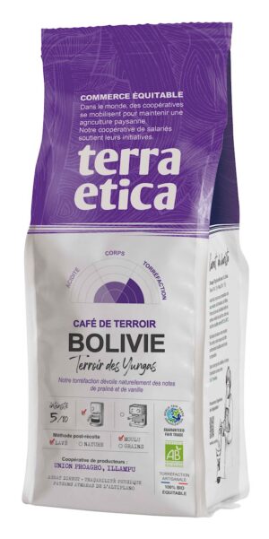KAWA MIELONA ARABICA 100 % BOLIWIA FAIR TRADE BIO 250 g - TERRA ETICA (1 szt.)