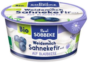 KEFIR KREMOWY Z JAGODAMI BIO 150 g - SOBBEKE (3 szt.)