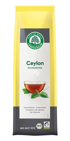 HERBATA CZARNA LIŚCIASTA CEJLOŃSKA BIO 75 g - LEBENSBAUM (2 szt.)