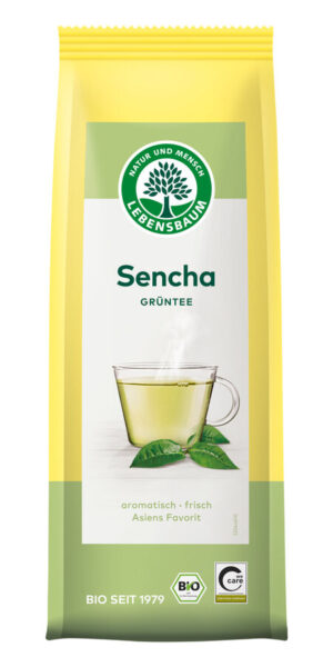 HERBATA ZIELONA LIŚCIASTA SENCHA BIO 75 g - LEBENSBAUM (2 szt.)