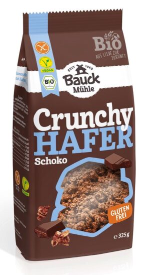 CRUNCHY OWSIANE KAKAOWE BEZGLUTENOWE BIO 325 g - BAUCK MUHLE (2 szt.)