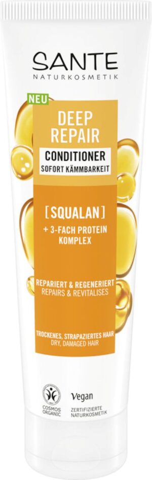 ODŻYWKA REGENERUJĄCA DO WŁOSÓW DO WŁOSÓW SUCHYCH I ZNISZCZONYCH SKWALAN I POTRÓJNY KOMPLEKS PROTEINOWY ECO 150 ml - SANTE (2 szt.)