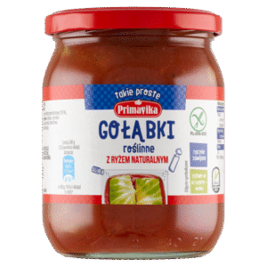 GOŁĄBKI WEGAŃSKIE Z RYŻEM I PIECZARKAMI W SOSIE POMIDOROWYM BEZGLUTENOWE 480 g - PRIMAVIKA (2 szt.)