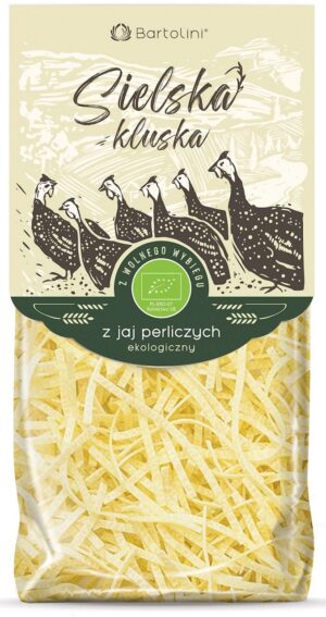 MAKARON (Z JAJAMI PERLICZYMI SEMOLINOWY) KRAJANKA BIO 250 g - BARTOLINI (SIELSKA KLUSKA) (3 szt.)