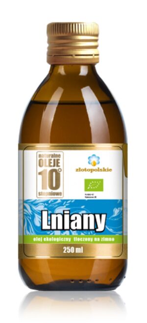 OLEJ LNIANY TŁOCZONY NA ZIMNO BIO 250 ml - ZŁOTO POLSKIE (2 szt.)