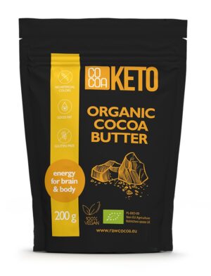 TŁUSZCZ KAKAOWY BEZGLUTENOWY KETO BIO 200 g - COCOA (1 szt.)
