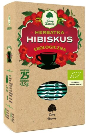 HERBATKA HIBISKUS BIO (25 x 2,5 g) 62,5 g - DARY NATURY (3 szt.)