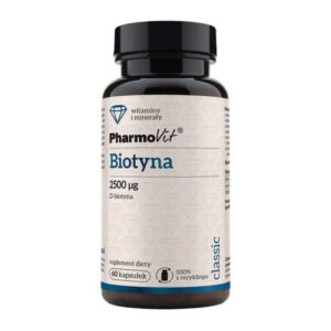 BIOTYNA (2500 mcg) BEZGLUTENOWA 60 KAPSUŁEK - PHARMOVIT (CLASSIC) (1 szt.)