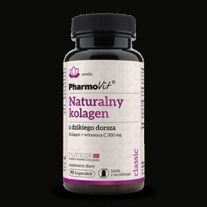KOLAGEN Z DZIKIEGO DORSZA + WITAMINA C BEZGLUTENOWY 90 KAPSUŁEK - PHARMOVIT (CLASSIC) (1 szt.)
