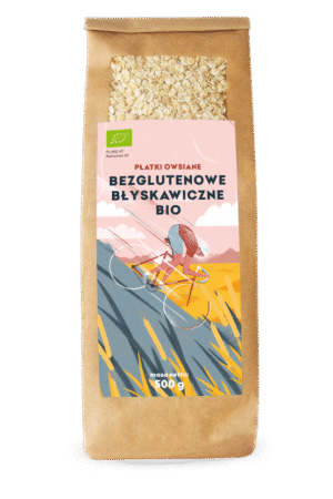 PŁATKI OWSIANE BŁYSKAWICZNE BEZGLUTENOWE BIO 500 g - PIĘĆ PRZEMIAN (3 szt.)