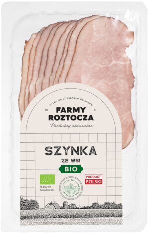 SZYNKA ZE WSI PLASTRY BIO 100 g - FARMY ROZTOCZA (NA ZAMÓWIENIE) (1 szt.)