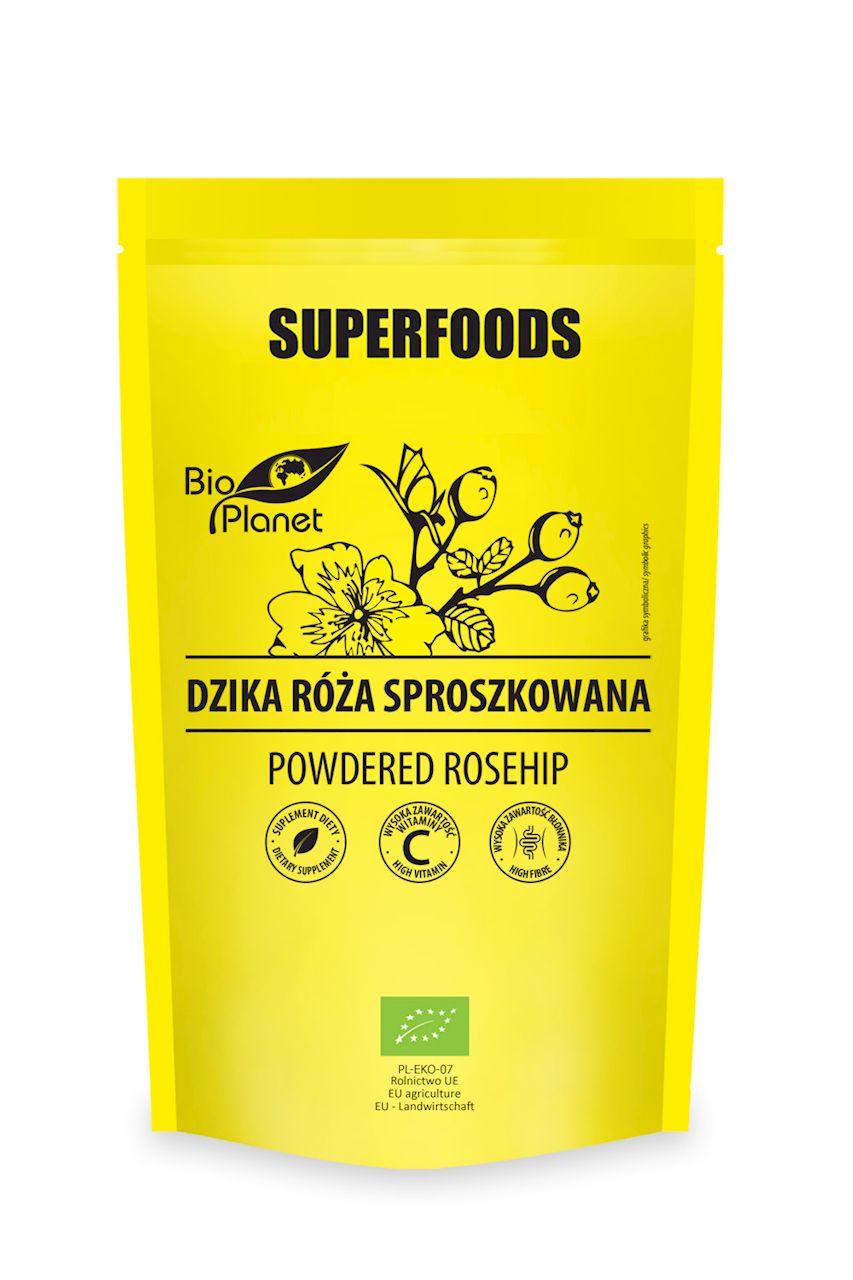 DZIKA RÓŻA SPROSZKOWANA BIO 150 g - BIO PLANET SUPERFOODS (2 szt.)