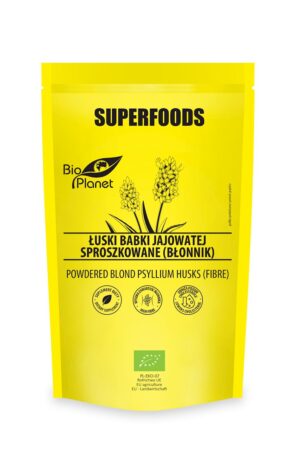 ŁUSKI BABKI JAJOWATEJ SPROSZKOWANE (BŁONNIK) BIO 150 g - BIO PLANET SUPERFOODS (2 szt.)