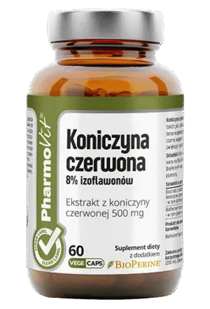 KONICZYNA CZERWONA EKSTRAKT (500 mg) BEZGLUTENOWY 60 KAPSUŁEK - PHARMOVIT (CLEAN LABEL) (1 szt.)