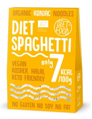 MAKARON (KONJAC) SPAGHETTI BEZGLUTENOWY BIO 385 g (300 g) - DIET-FOOD (3 szt.)