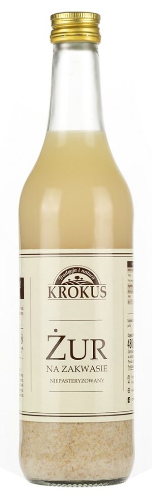 ŻUR NA ZAKWASIE NIEPASTERYZOWANY 500 ml - KROKUS (3 szt.)