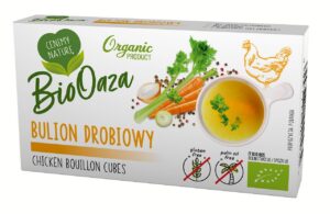 BULION - KOSTKI DROBIOWE BEZ DODATKU CUKRÓW BEZGLUTENOWE BIO (6 x 11 g) 66 g - BIOOAZA (4 szt.)