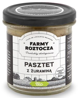 PASZTET DROBIOWO - WIEPRZOWY Z ŻURAWINĄ BIO 180 g (SŁOIK) - FARMY ROZTOCZA (2 szt.)