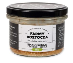 SMAROWIDŁO Z BOCZKIEM I CEBULĄ BIO 180 g (SŁOIK)  - FARMY ROZTOCZA (3 szt.)