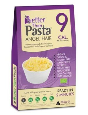 MAKARON (KONJAC) ANGEL HAIR BEZGLUTENOWY BIO 385 g (300 g) - BETTER THAN FOODS (4 szt.)