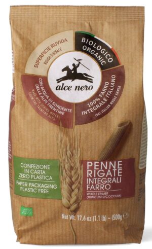 MAKARON (Z PŁASKURKI RAZOWY) PENNE BIO 500 g - ALCE NERO (2 szt.)