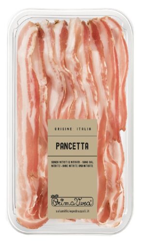 BOCZEK DOJRZEWAJĄCY (PANCETTA) PLASTRY BEZGLUTENOWY BIO 70 g - PRIMAVERA (2 szt.)